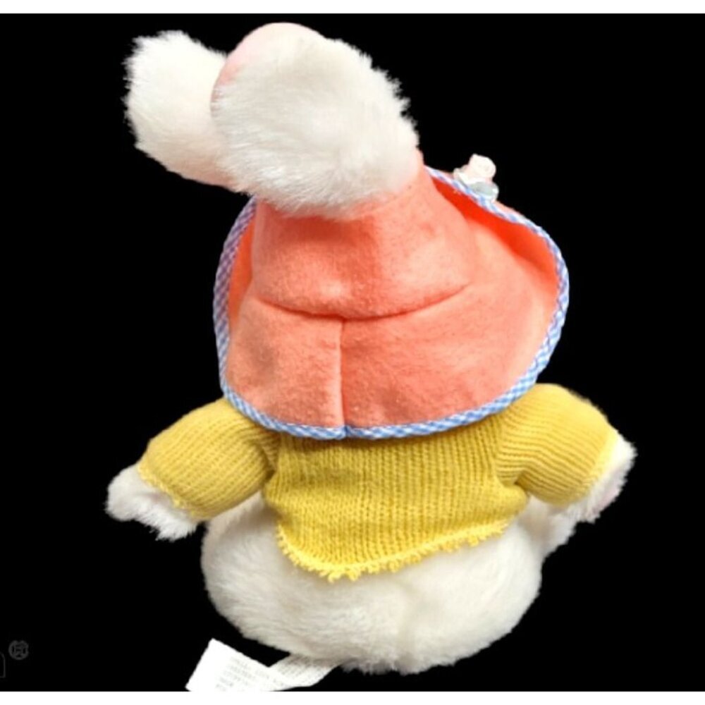 TLToys Spring Bunny Rabbit 9" Seated White Pink Hat Yellow Sweater Plush Easter - Picture 3 of 8